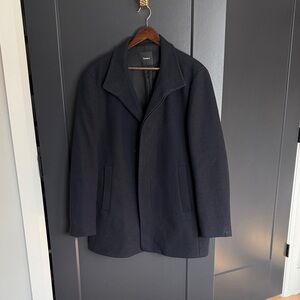 Men's Navy Wool Coat
